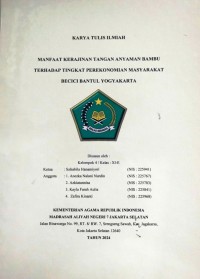 Image of KTI : Manfat Kerajinan Tangan Anyaman Bambu Terhadap Tingkat Perekonomian Masyarakat Becici Bantul Yogyakarta