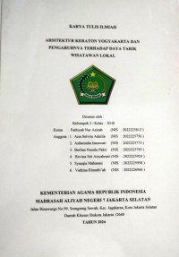 Image of KTI : Arsitektur Keraton Yogyakarta dan pengaruhnya Terhadap Daya Tarik Wisatawan Lokal