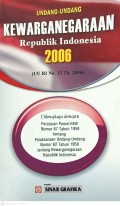 Undang-undang Kewareganegaraan Republik Indonesia 2006